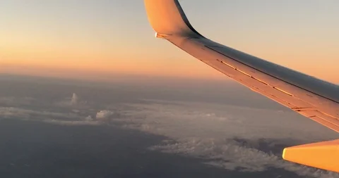 Airplane Wing Stock Footage 99042149