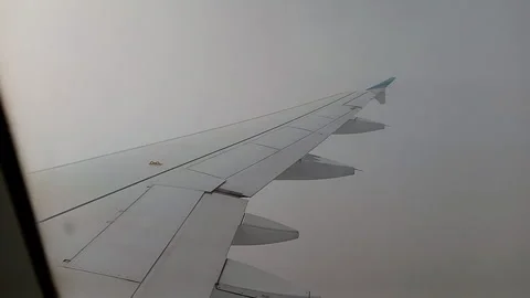 Airplane Wing Stock Footage 305242562