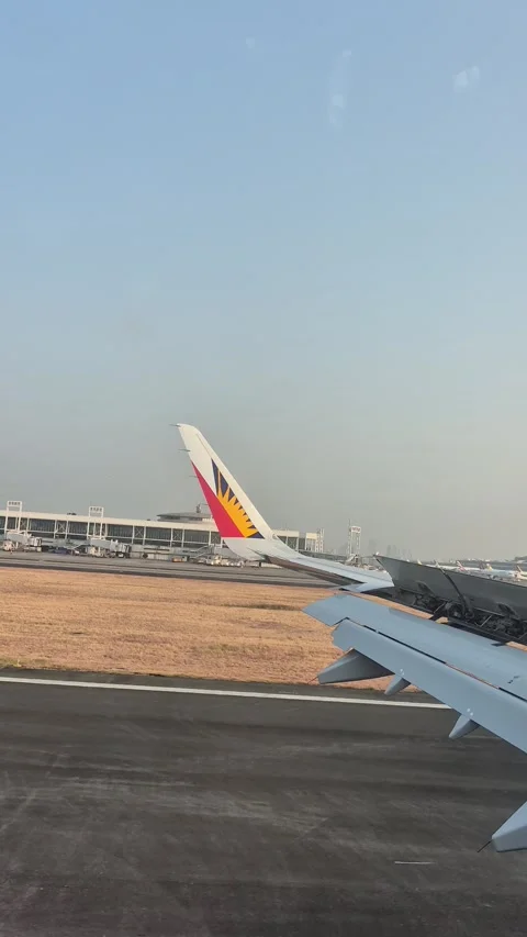 Airplane wing Video stock 336227435