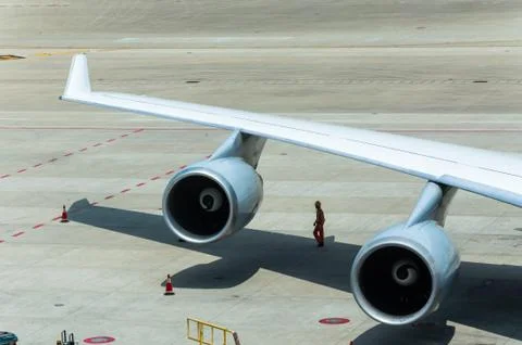Airplane wing Stock Photos