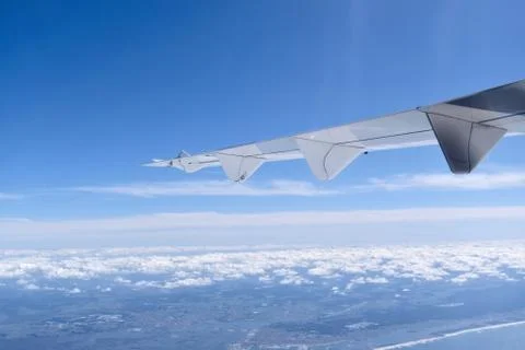 Airplane wing Stock-Fotos