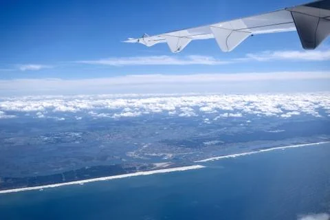 Airplane wing Stockfoto's