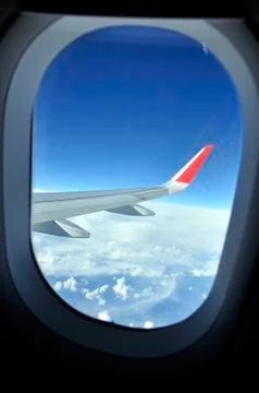 Airplane wing Stock Photos