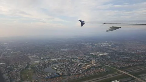 An airplane wing Stock Photos