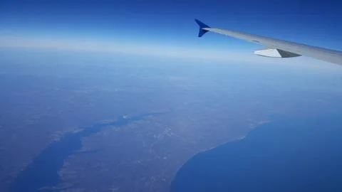 An airplane wing Stock Photos