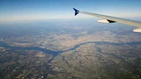 An airplane wing Stock Photos