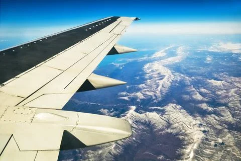 Airplane wing Fotos Stock