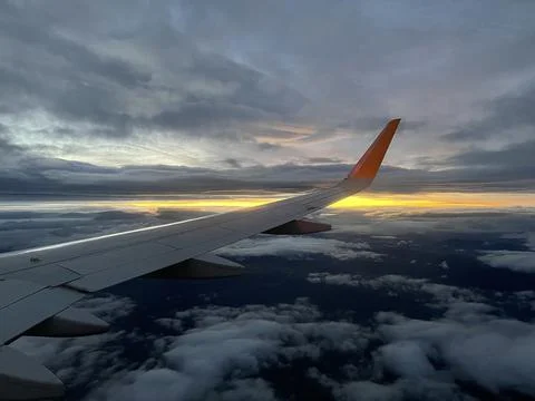 Airplane wing Stock Photos