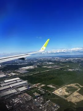Airplane wing Stock Photos