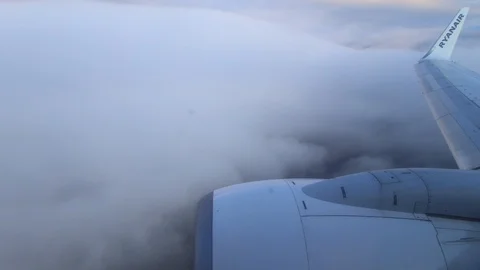 Airplane Wing Seen From Window Stock Footage 121671402