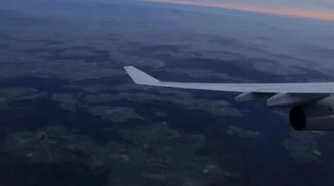 Airplane wing tilt Stock Footage 10818691