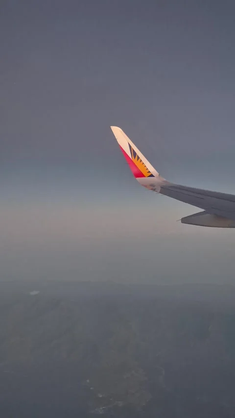Airplane wing view Video stock 336227432