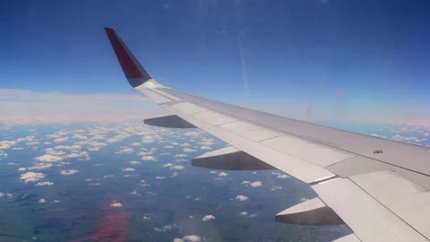 Airplane Wing WIndow Plate Stock Footage 278181562