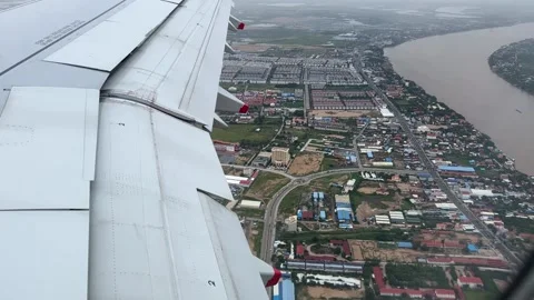 Airplane Wing Window View During Flight ... | Stock Video | Pond5