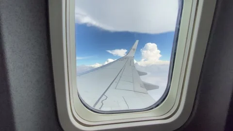 Airplane wings and sky Video stock 239273935