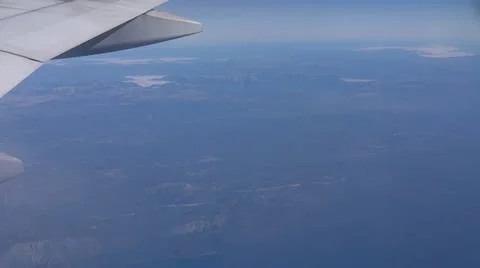 Airplane wings during flight Stock Footage 12467671