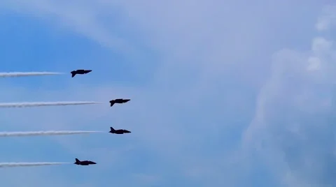 Airplanes at an air show Stock Footage 66688348