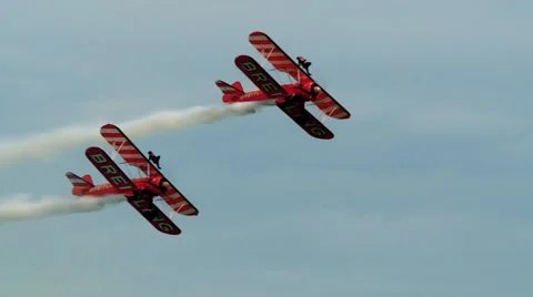 Airplanes at an air show Stock Footage 67353106