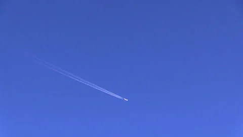Airplanes and Contrails Stock-Footage 332224387