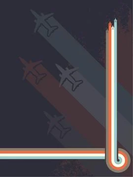 Airplanes background Stock Illustration