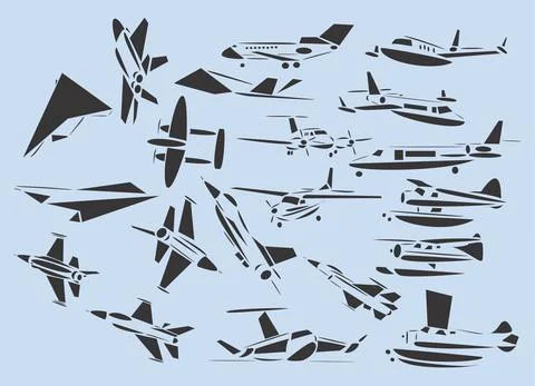 Airplanes Collection イラスト素材