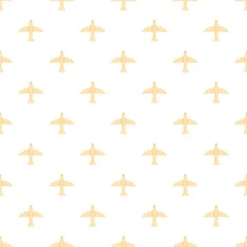 Airplanes forming seamless pattern background for travel concept Stock Illustration