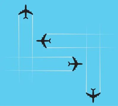 Airplanes Stock Illustration