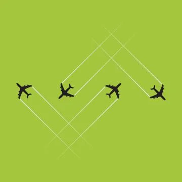 Airplanes Stock Illustration
