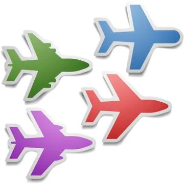 Airplanes Stock Illustration