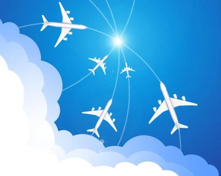 The airplanes Stock Illustration