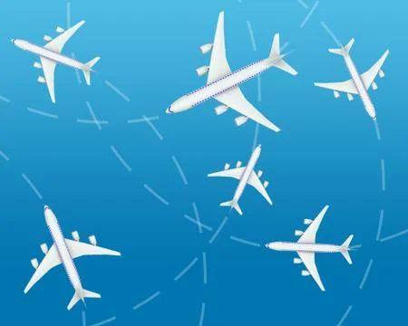 The airplanes Stock Illustration