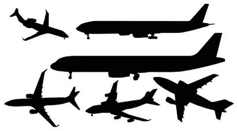 Airplanes Stock Illustration