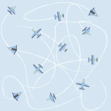 Airplanes Stock Illustration