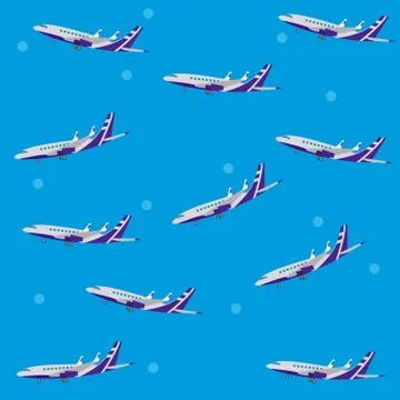 Airplanes pattern background Stock Illustration