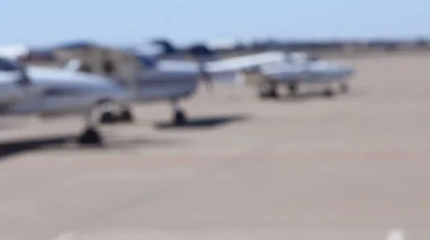 Airplanes In A Row - Rack Stock Footage 34445888