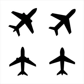 Airplanes silhouette Stock Illustration