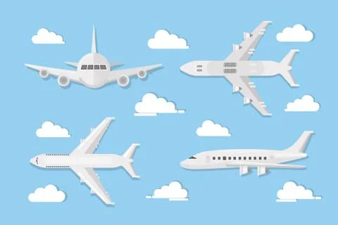 Airplanes in sky. イラスト素材