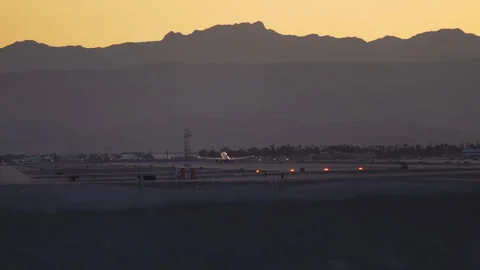 Airplanes is taking off and fly to another state in the USA. Stock Footage 273639709