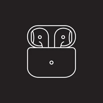 Airpods icon vector Stock Illustration