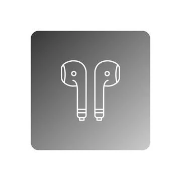 Airpods icon vector Stock Illustration