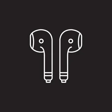 Airpods icon vector Stock Illustration