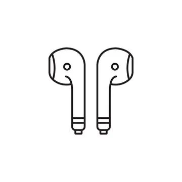 Airpods icon vector Stock Illustration
