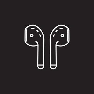 Airpods icon vector Stock Illustration