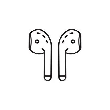 Airpods icon vector Stock Illustration