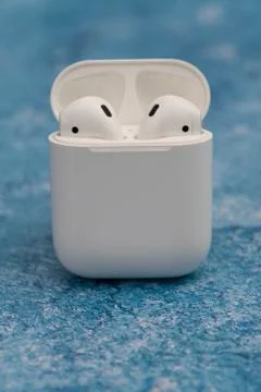 AirPods Wireless Headphones by Apple Foto stock