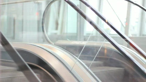 Airport activity 2 - elevator stairs Stock Footage 741886