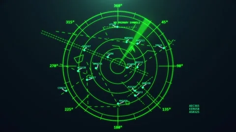 Airport air traffic control radar Stock Footage