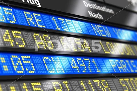 Airport arrival and departure board Stock Photos