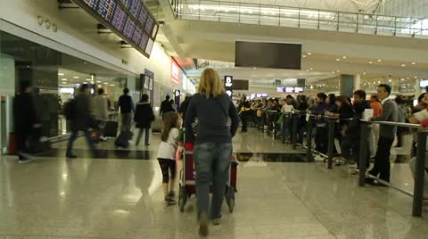 Airport Arrivals Stock Footage 10597337