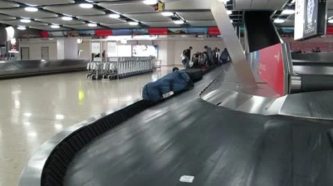 Airport baggage carousel Stock Footage 10734064